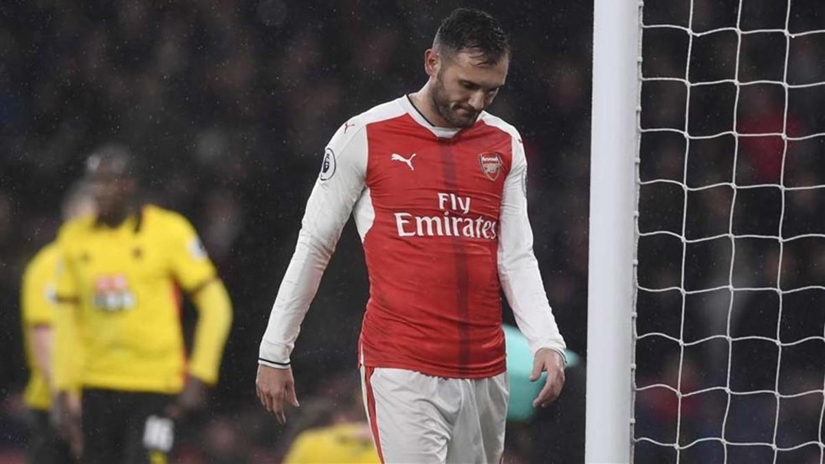 Lucas Pérez apenas ha tenido oportunidades en el Arsenal