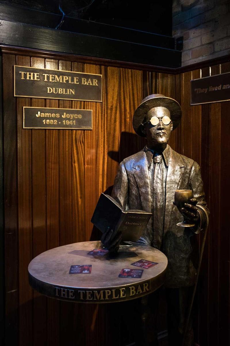 Estatua de James Joyce en The Temple Bar