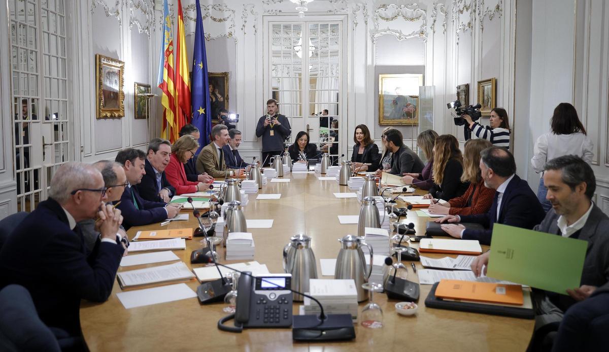 Imagen de la junta de síndics de este miércoles en las Corts.
