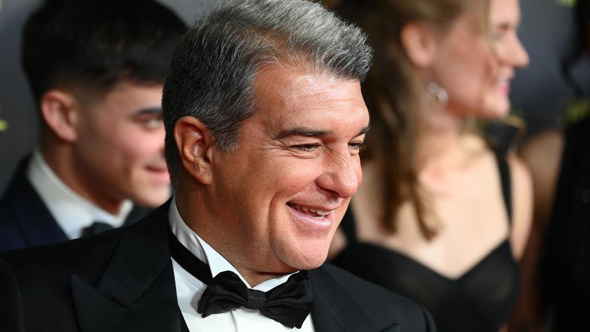 Joan Laporta, a su llegada a la gala del Balón de Oro 2021, en París. Joan Laporta, a su llegada a la gala del Balón de Oro 2021, en París.