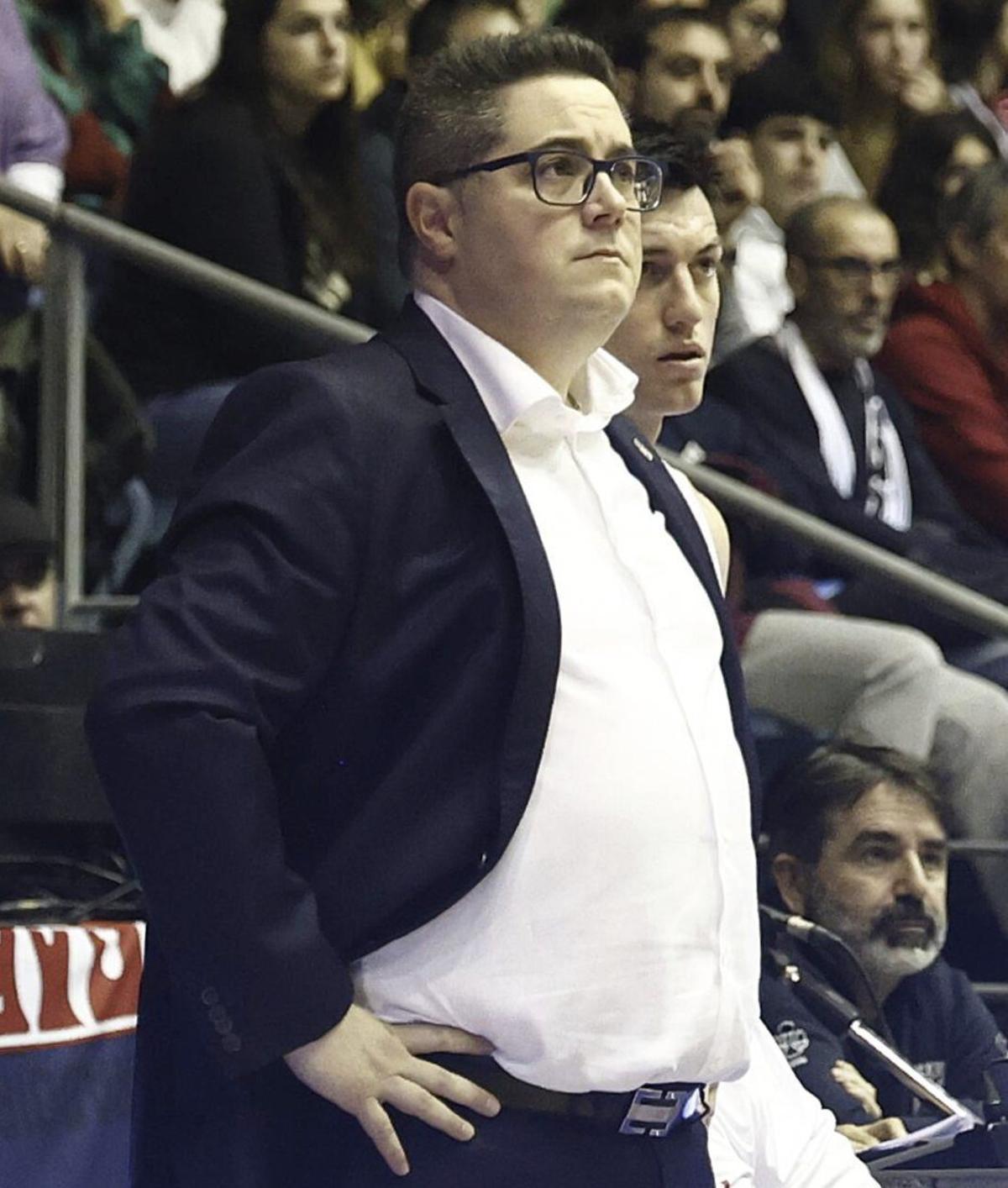 Diego Epifanio, entrenador del Obradoiro. |  Antonio Hérnandez