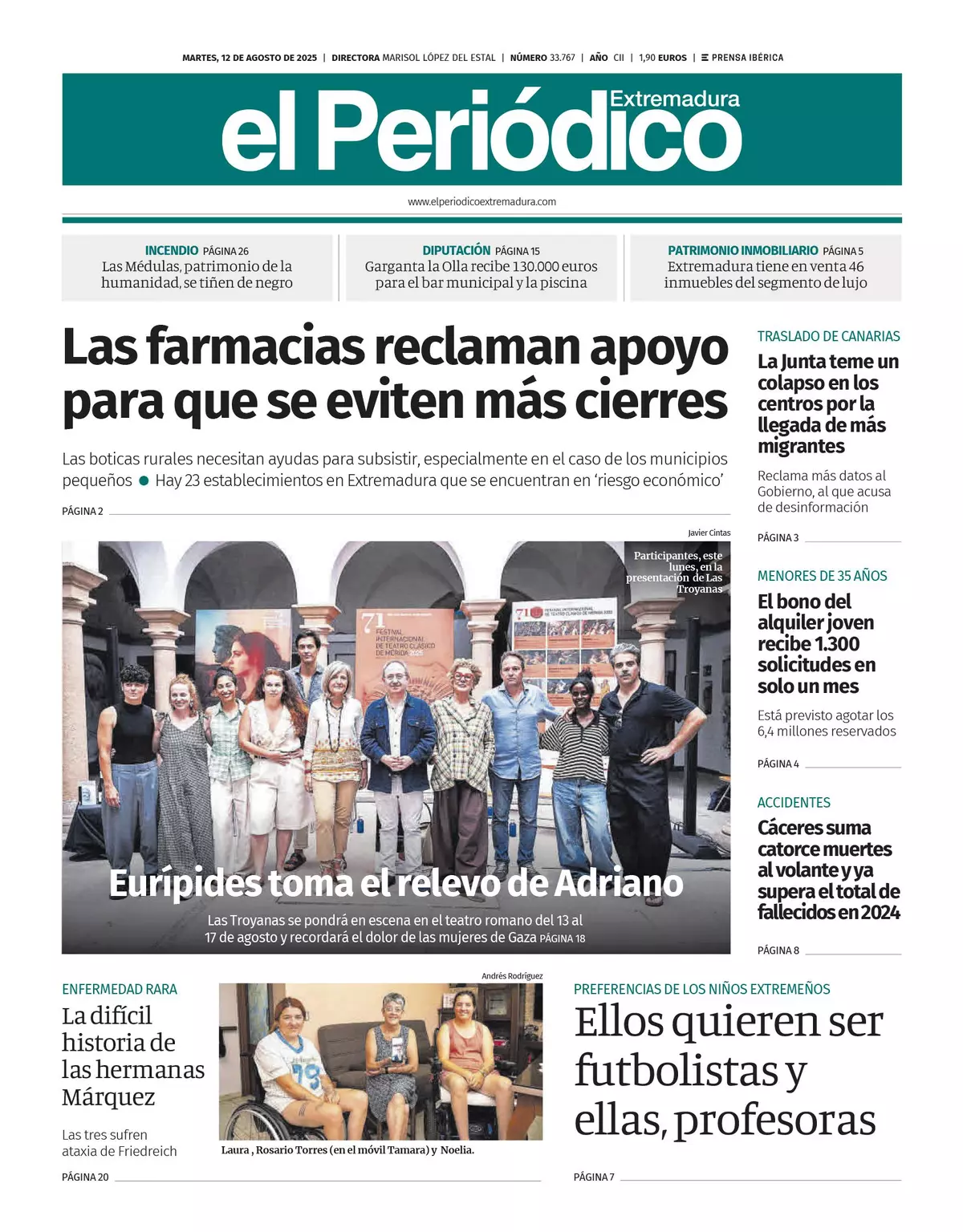 Consulta la portada correspondiente al día 12 de agosto de 2025