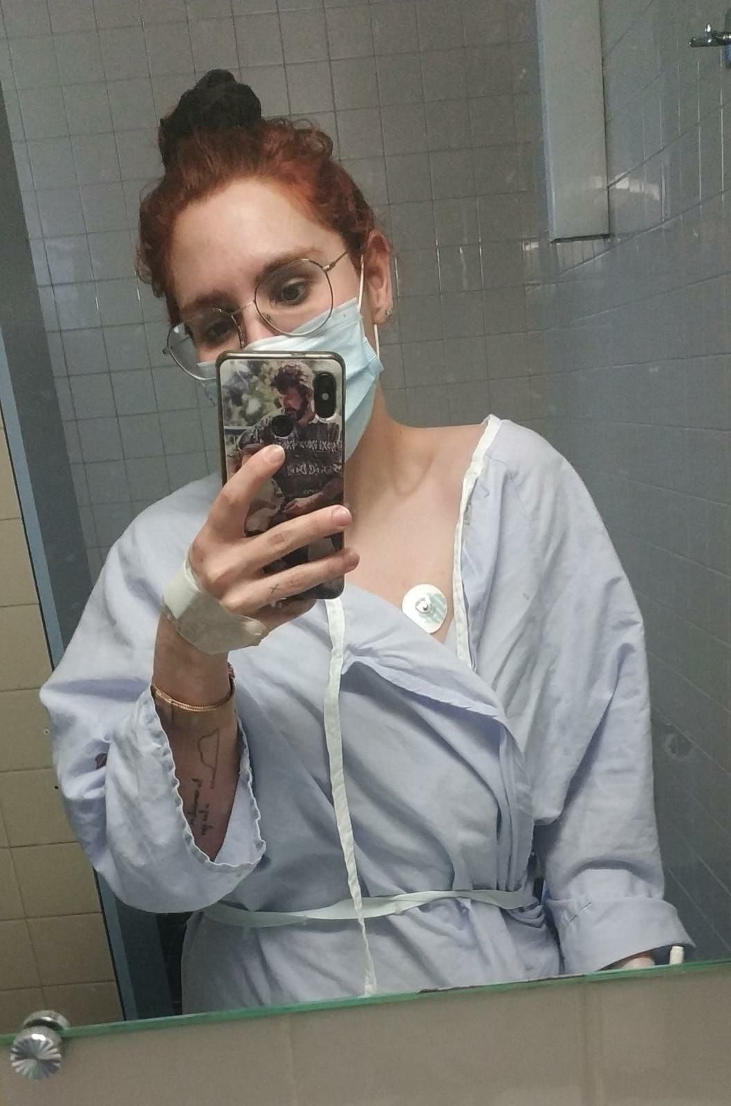 Sara Viéitez, en el hospital