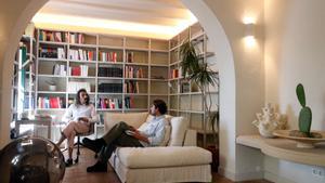 La biblioteca de la casa Sanià, reconvertida en la residència literària Finestres