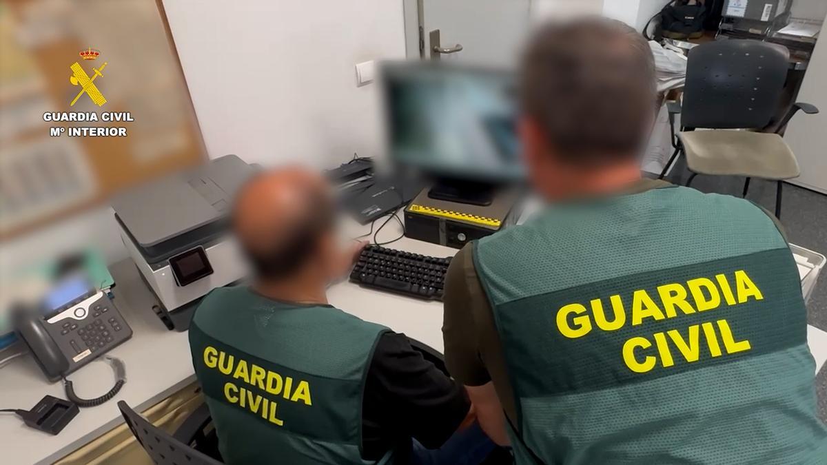 Agentes de la Guardia Civil de Santa Pola que actuaron en el caso