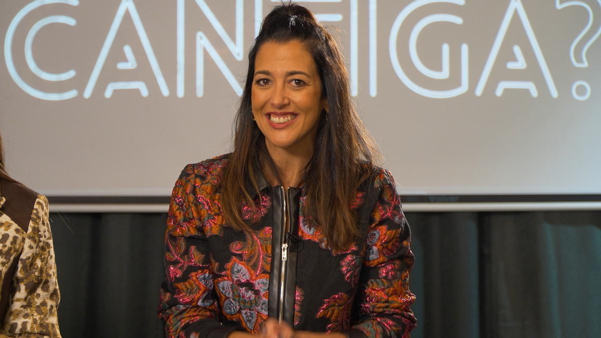 A cantante e presentadora da Televisión de Galicia (TVG), Lucía Pérez, en ‘Traes unha cantiga?’
