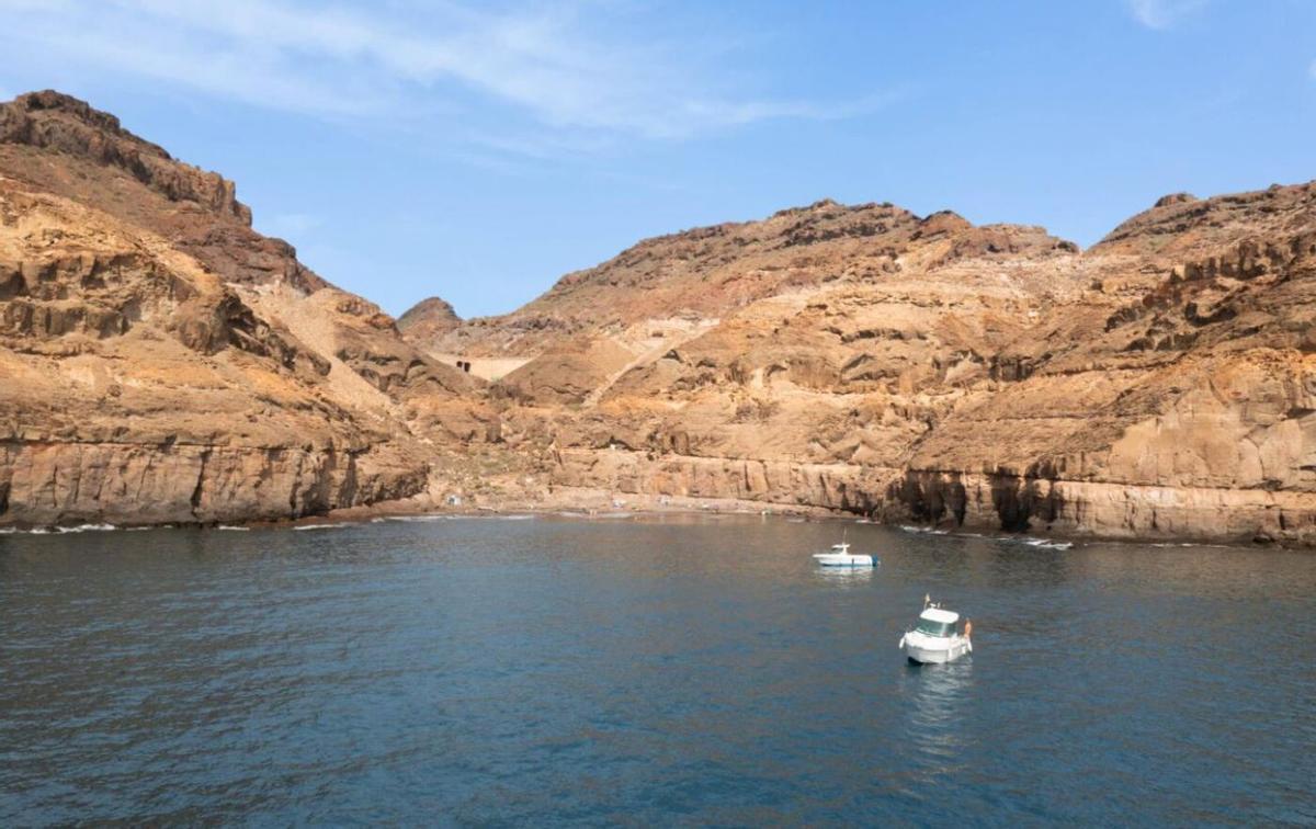 Playa de Tiritaña, en la costa de Mogán.
