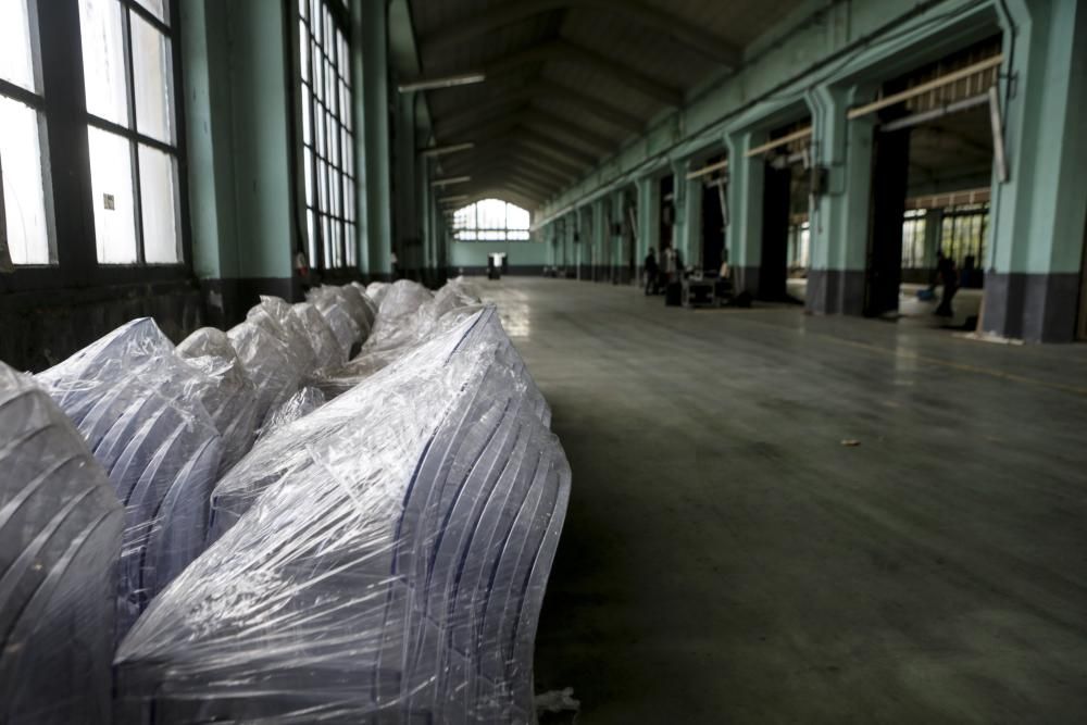 Preparativos Premios Princesa en la Fábrica de armas de La Vega