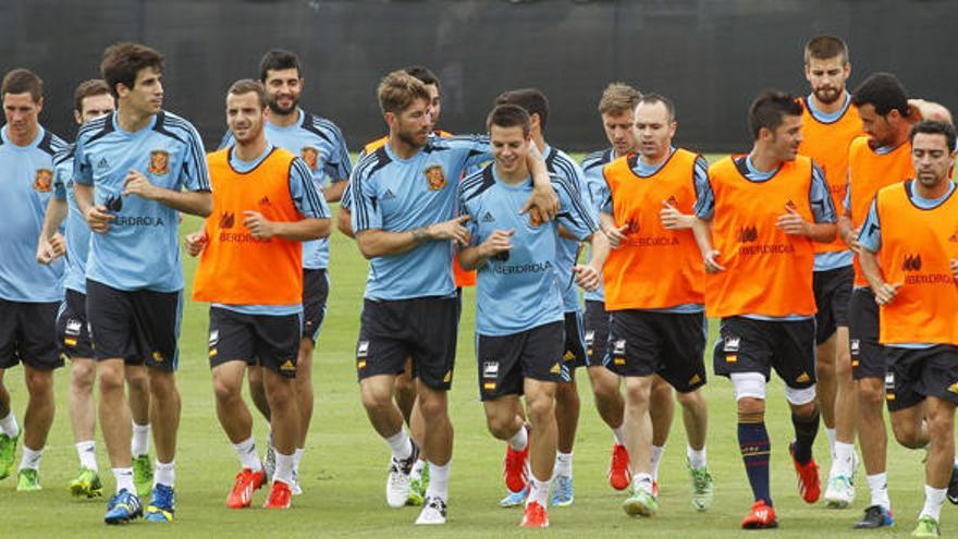 Entrenamiento de la selección española