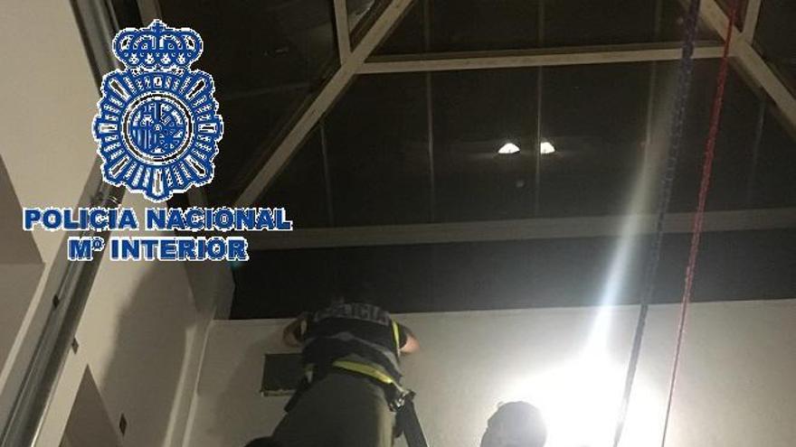 Inspección de agentes en un corralón.