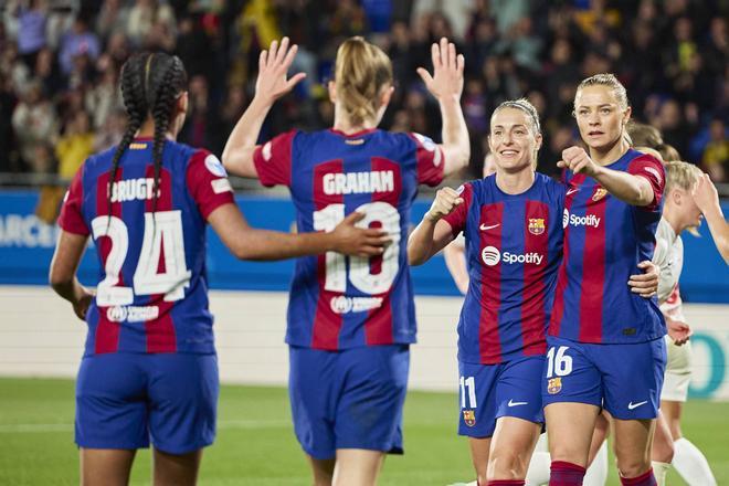 FC Barcelona - SK Brann Kvinner, la vuelta de cuartos de final de la Champions League femenina, en imágenes