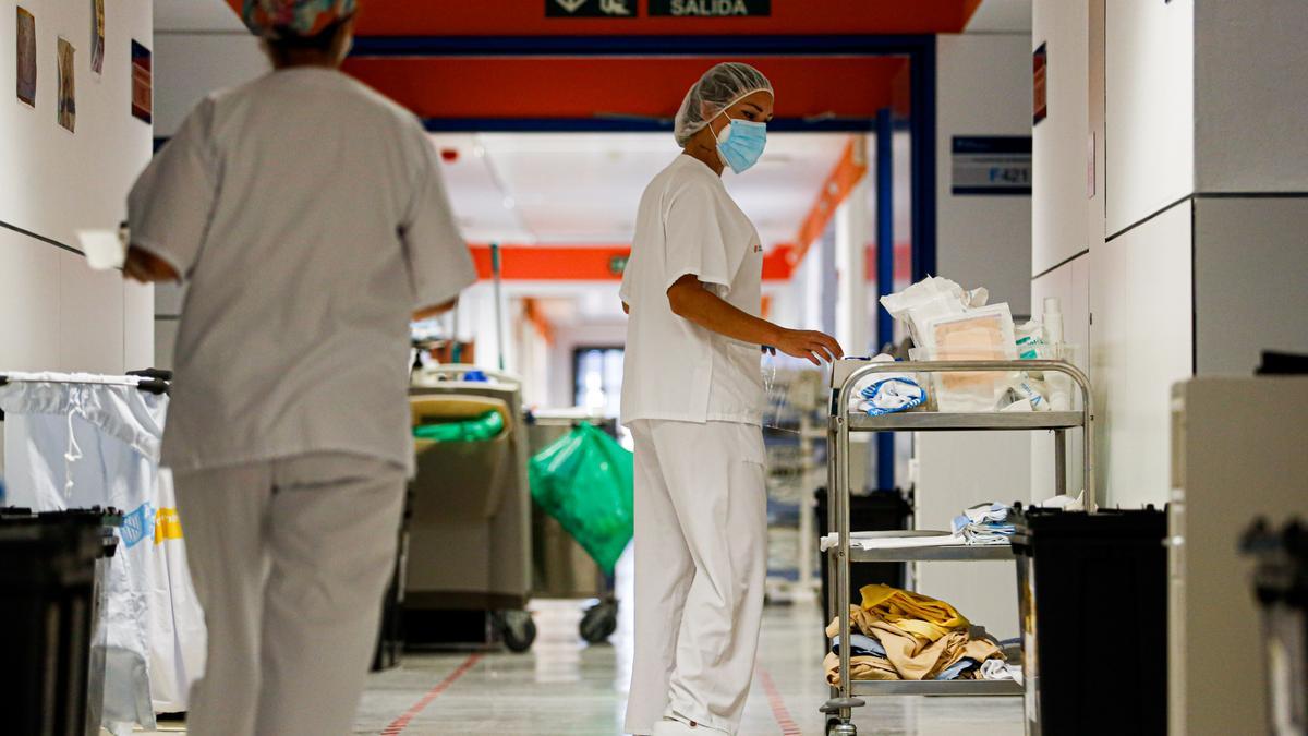 Unidad destinada a pacientes covid en el Hospital Can Misses, en Ibiza.