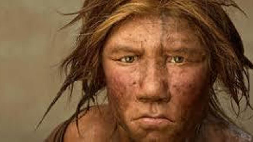 Reconstrucción del aspecto que tendría un hombre de neandertal