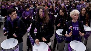 Imagen de la manifestación del 8M por las calles de Madrid.