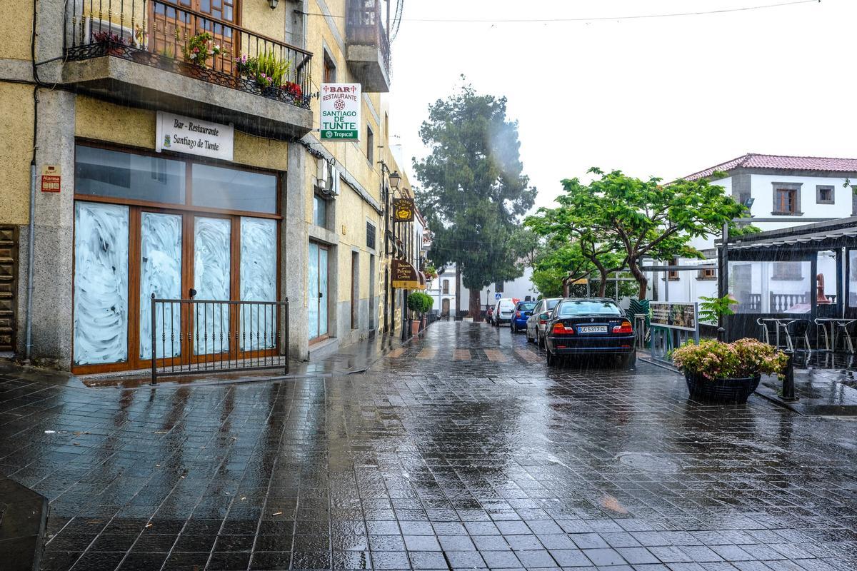 Las lluvias de la borrasca 'Óscar' en Santa Lucía y San Bartolomé de Tirajana