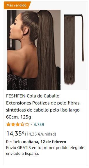 En Amazon se venden infinidad de postizos de buena calidad y en muchos colores