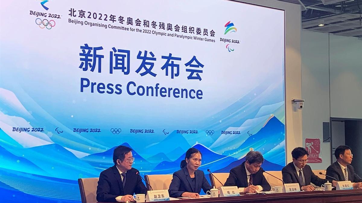 Rueda de prensa del Comité Organizador de los Juegos Olímpicos de Invierno de Pekín 2022.