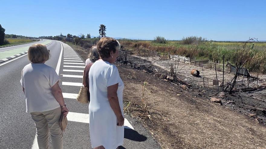 Incendio de huertos urbanos en El Saler