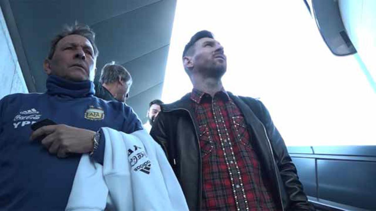 Messi se suma a la concentración de Argentina en Madrid