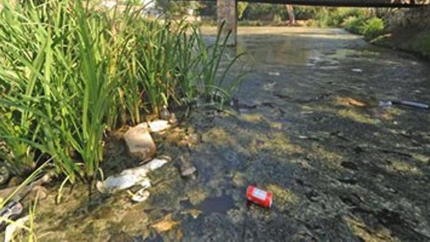 La charca del Marco en Cáceres se llena de basura por falta de mantenimiento