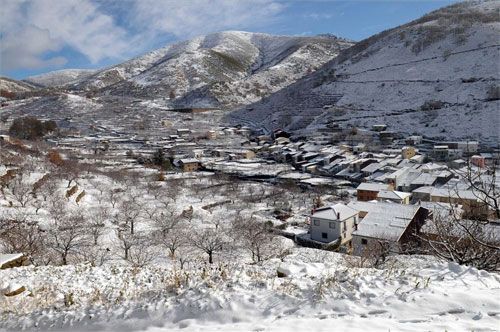 El norte de Cáceres se tiñe de blanco