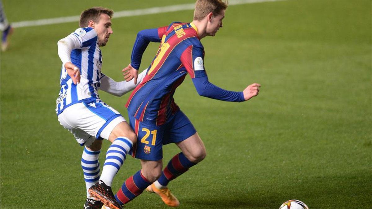 El 1x1 del Barça ante la Real Sociedad al descanso