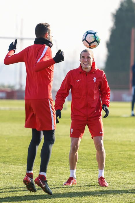 Entrenamiento del Sporting en Mareo.