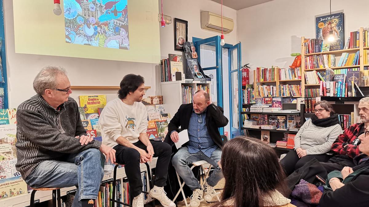 Presentació del còmic El dia del llamàntol, a la llibreria La Bookman de Figueres.