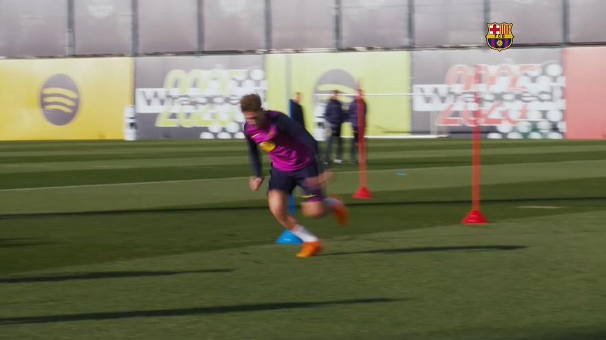 برشلونة يجري جلسة تدريبية للتعافي بعد الفوز على ريال بيتيس