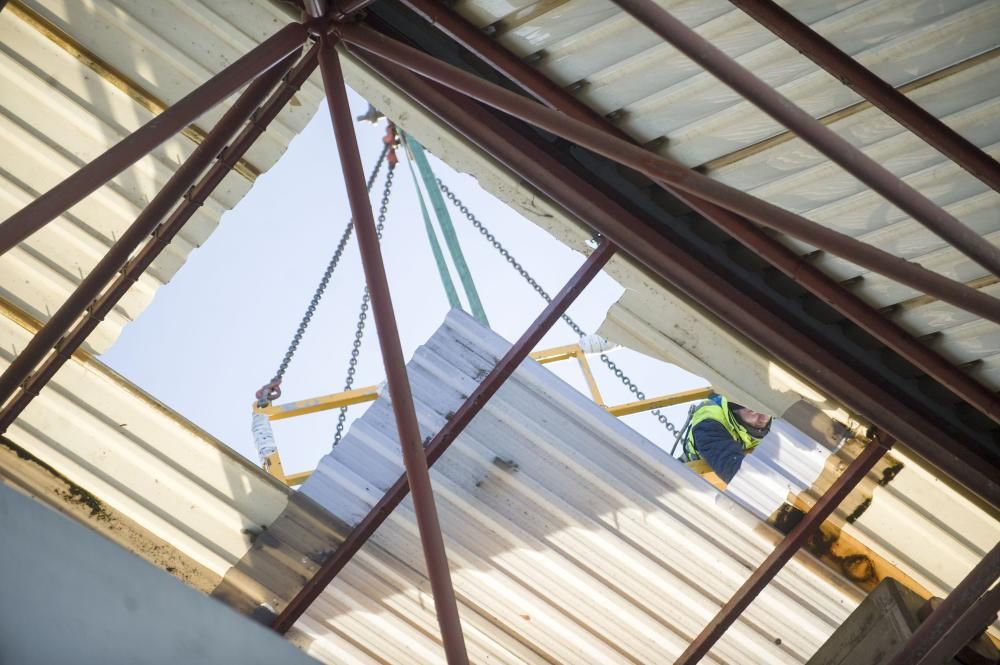 Reparación de las cubiertas del estadio de Riazor