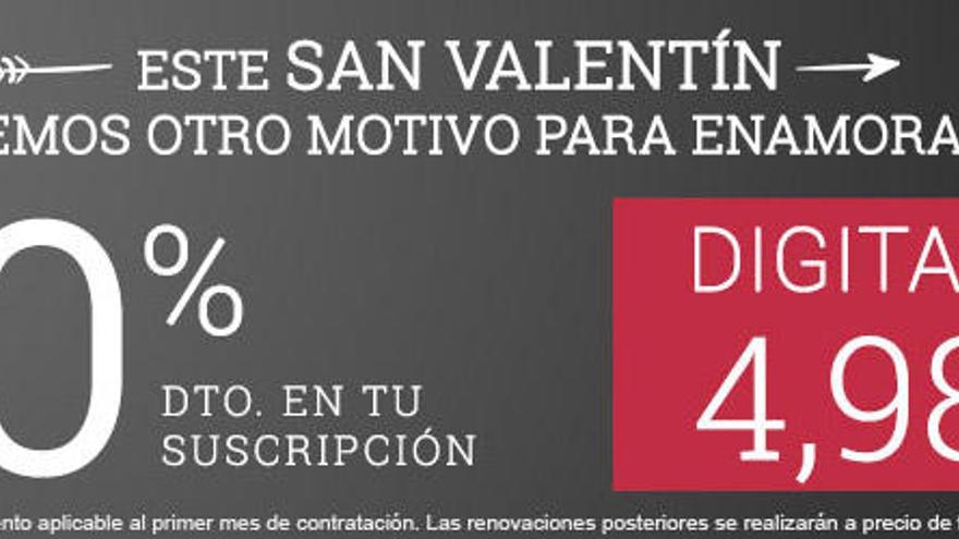 Promoción San Valentín: Hazte suscriptor digital de LA OPINIÓN con un 50% de descuento