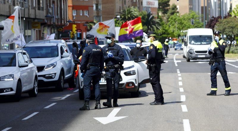 La caravana de Intersindical recorre Zaragoza el 1 de mayo