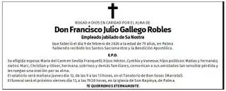 Don Francisco Julio Gallego Robles
