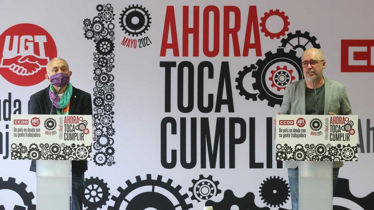 UGT y CCOO presentan los actos del Primero de Mayo