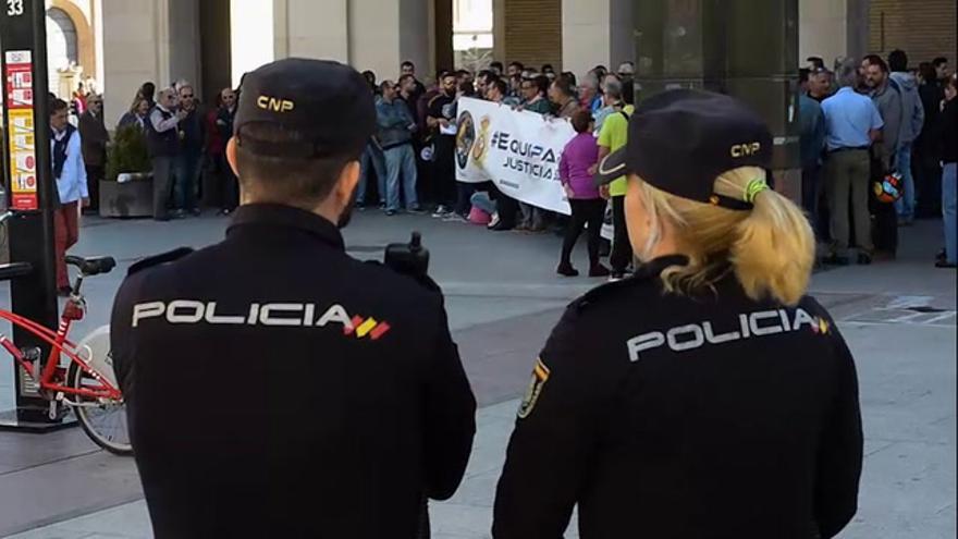 Protesta de la Policía Nacional y Guardia Civil