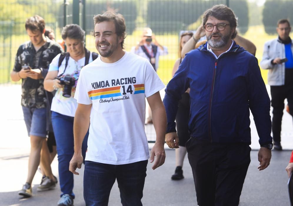 Fernando Alonso en La Morgal