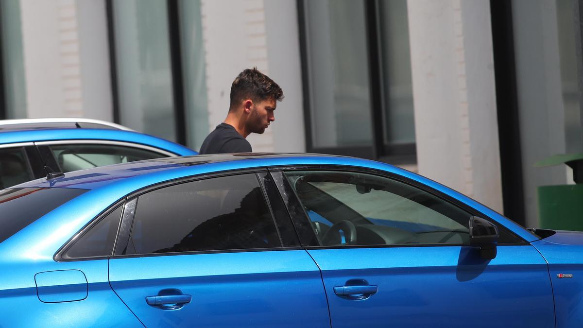 Hugo Duro en la Ciudad Deportiva de Paterna