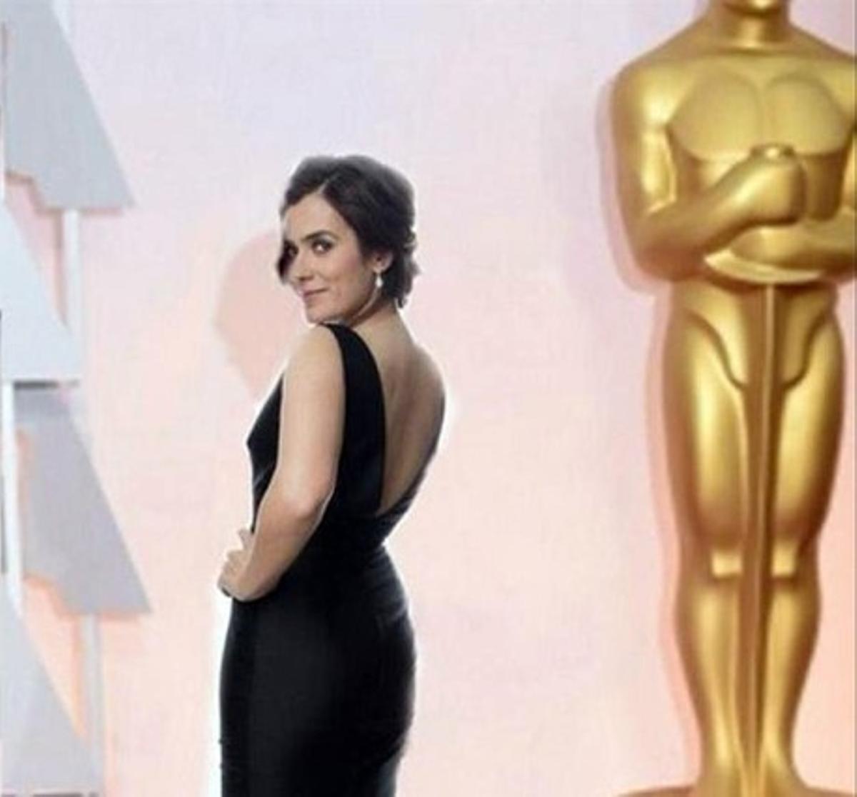 Fotomuntatge a la passarel·la dels Oscars.