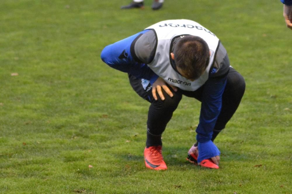 Fede Cartabia ha sido la única ausencia en el entrenamiento de esta tarde en Abegondo.