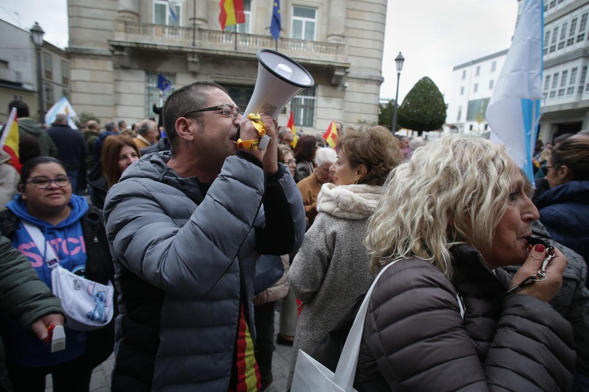 Protestas en Lugo, Galicia, en contra del acuerdo de amnistía entre el PSOE y Junts