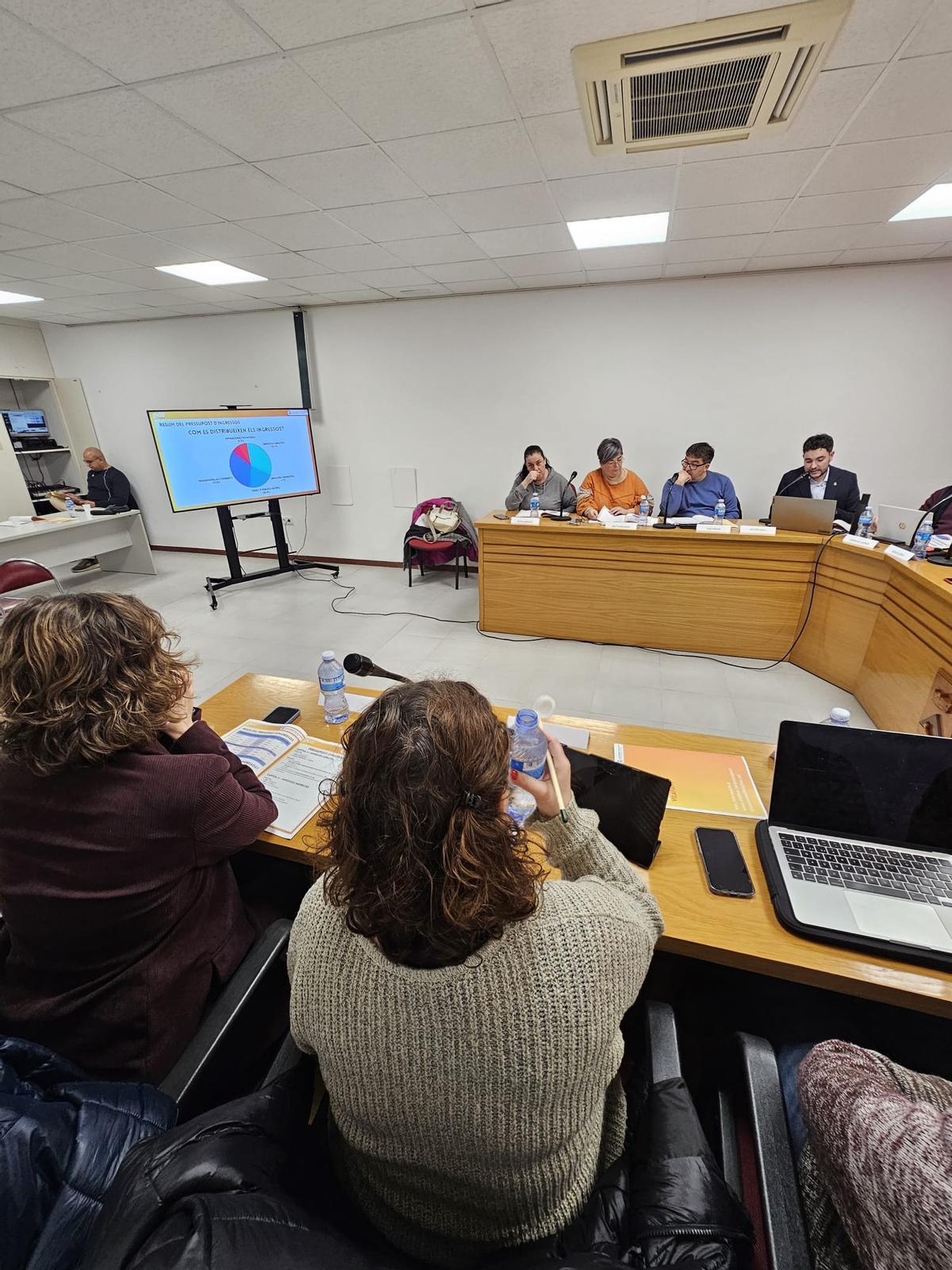 Un dels moments del ple de Vilafant.