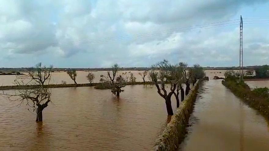 La gota fría provoca inundaciones en Santanyí