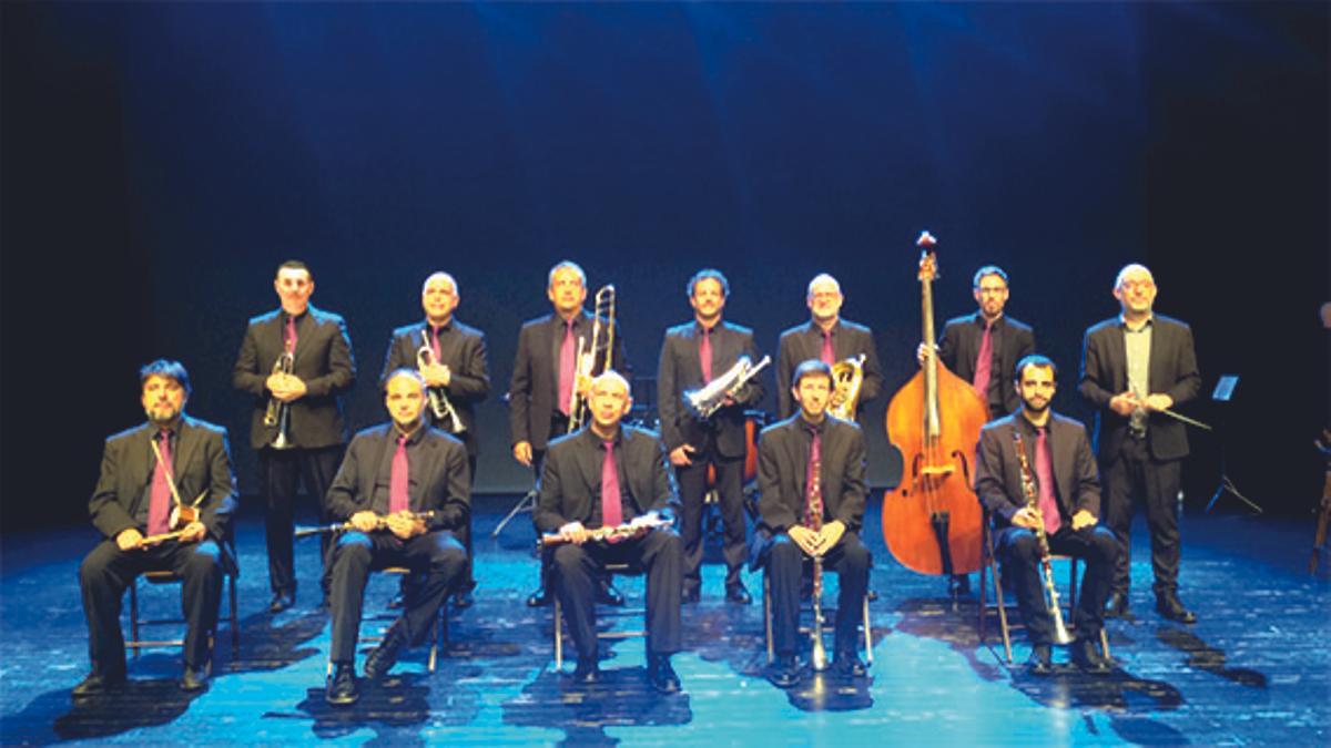 Una imatge recent de la Cobla Ciutat de Girona.