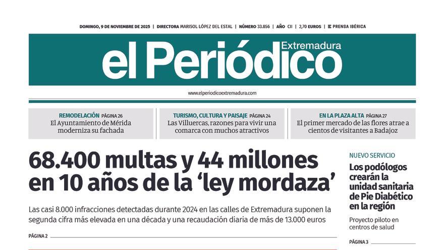 Consulta la portada correspondiente al día 9 de noviembre de 2025