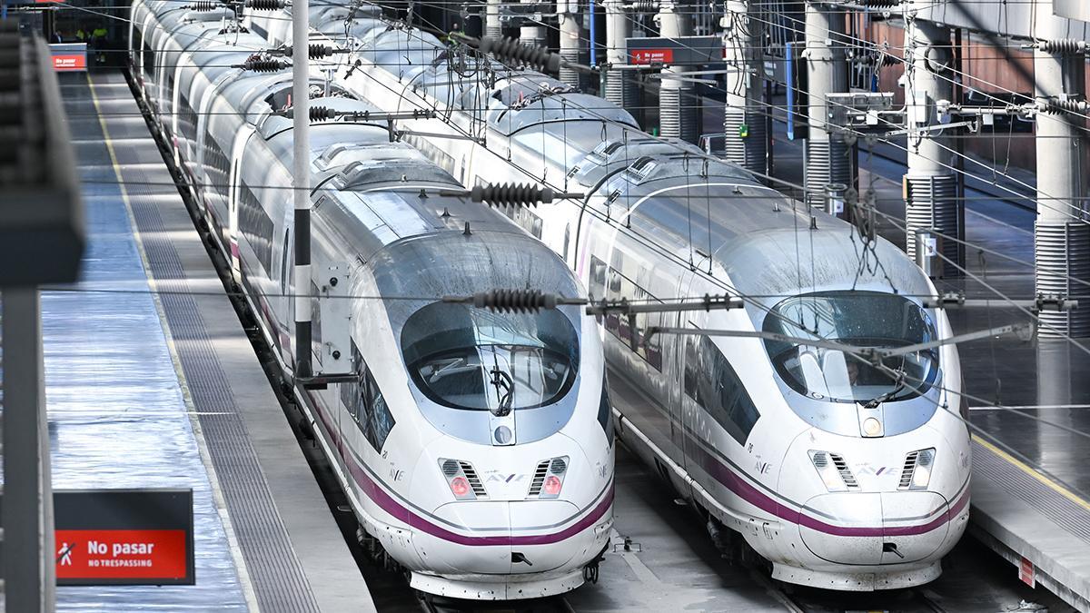 Trenes AVE en la estación de Madrid-Puerta de Atocha
