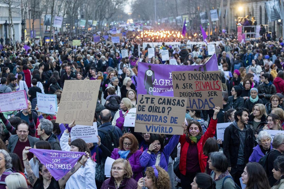 Manifestación del 8-M en Barcelona