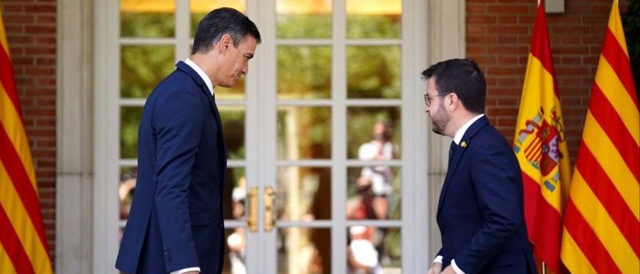 Pedro Sánchez y Pere Argonès.