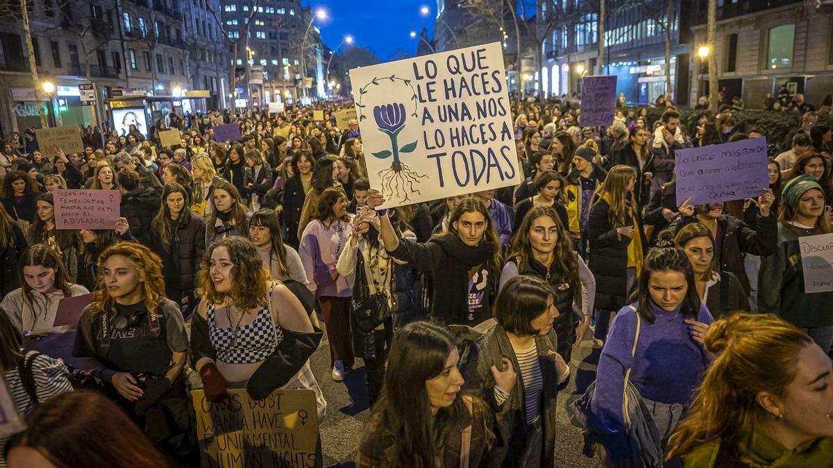 Manifestación del 8M en Barcelona