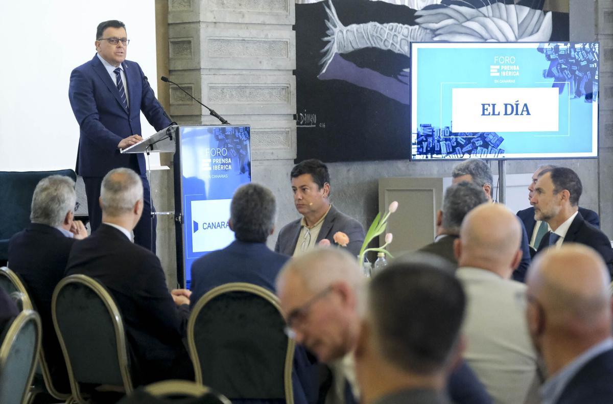 Manuel Miranda interviene en el Foro de Prensa Ibérica en Las Palmas de Gran Canaria