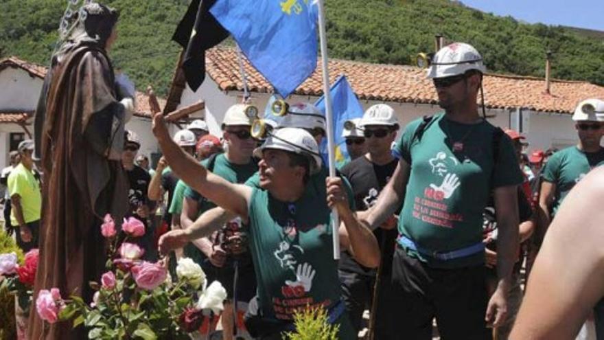 Emotivo encuentro de los mineros de Asturias y Castilla León